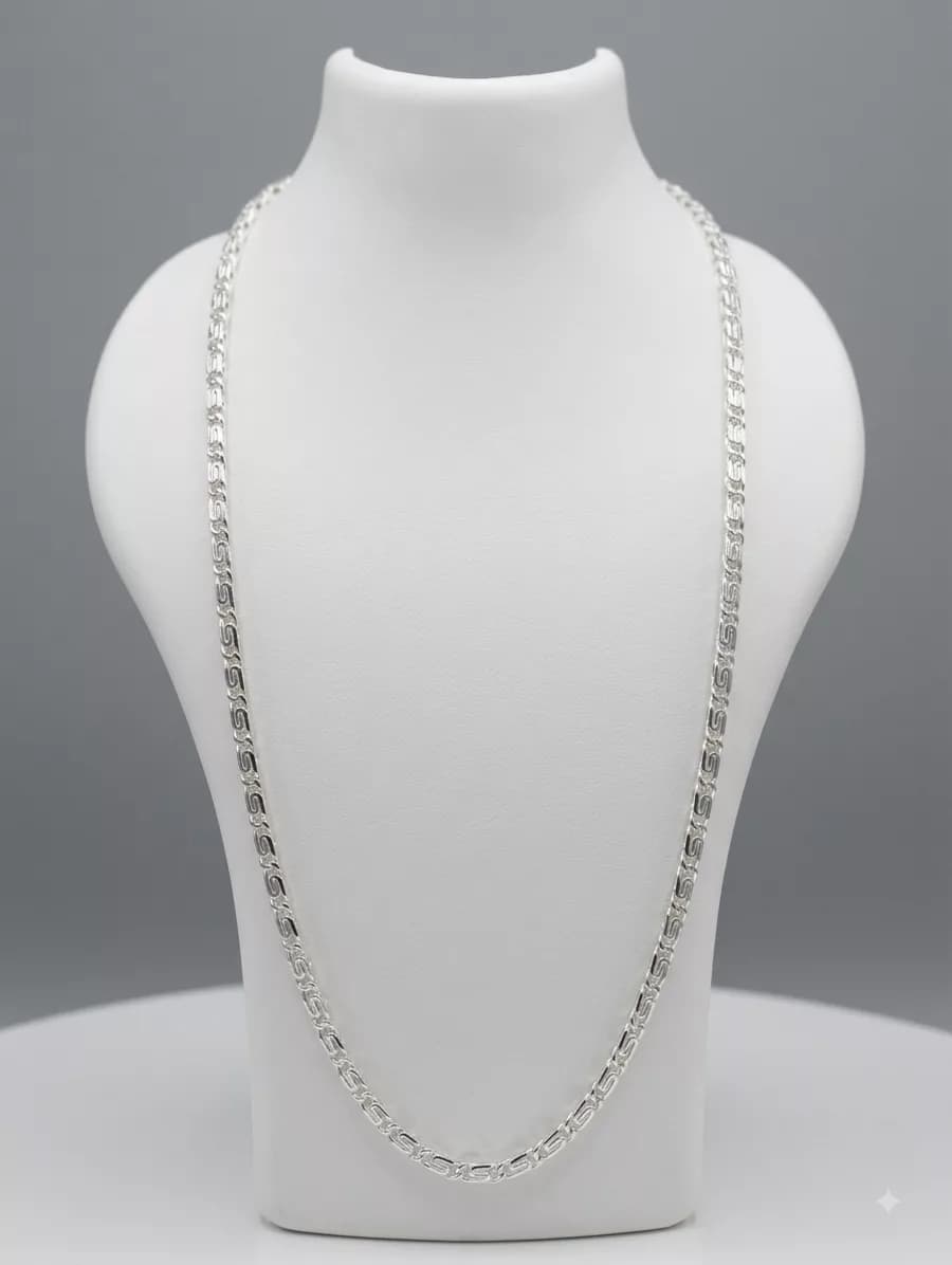 Fancy Link Chain in silver