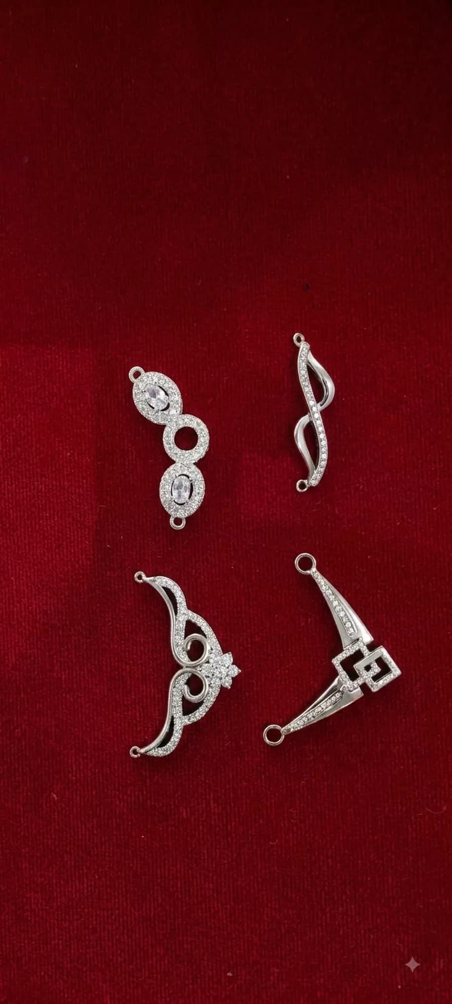 Pave Mangalsutra Pendants (4 designs) in silver
