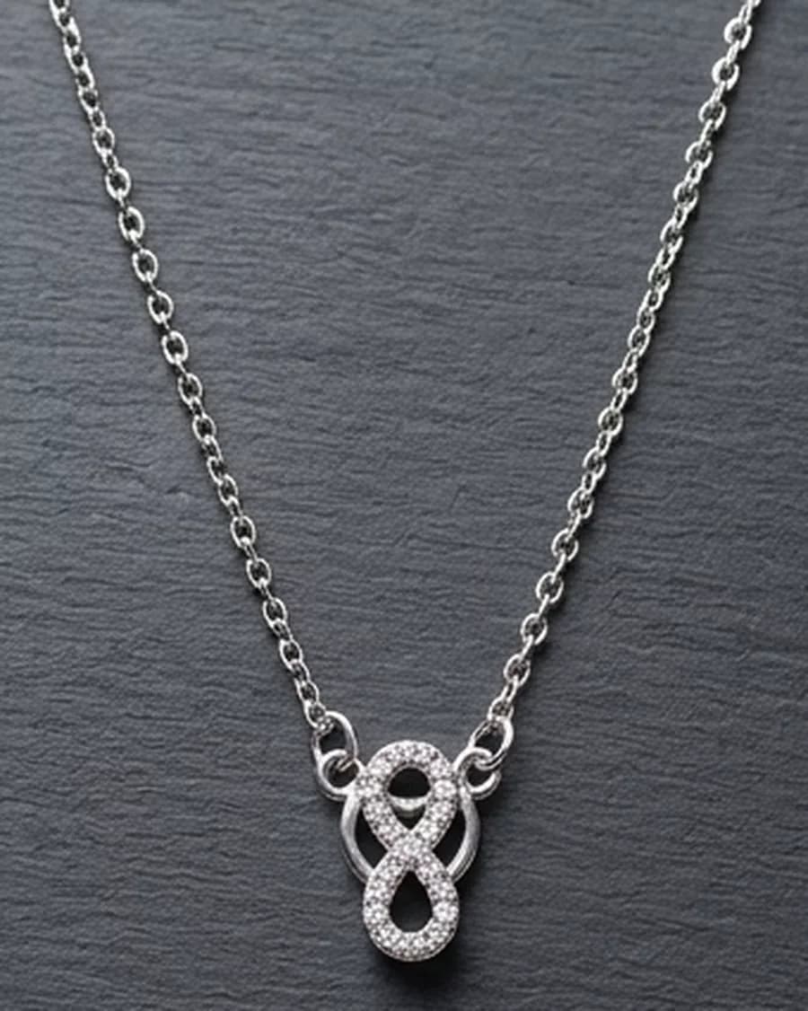 Double Infinity Necklace in silver