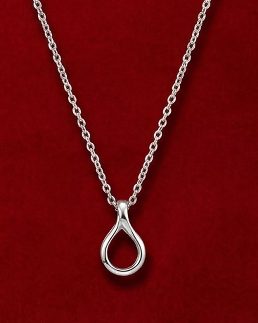 Teardrop Loop Pendant in silver