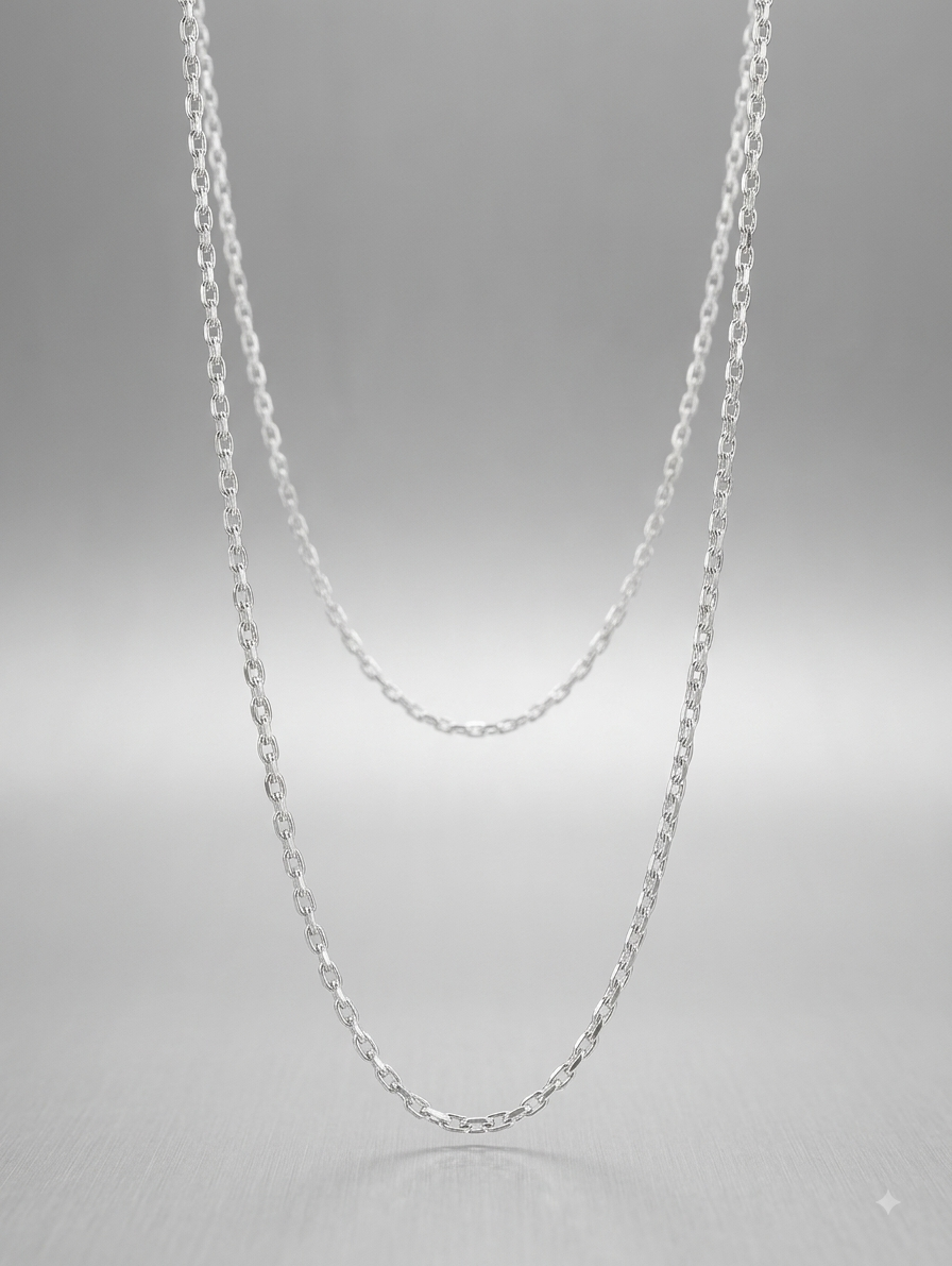 Silver Fine Cable Chain