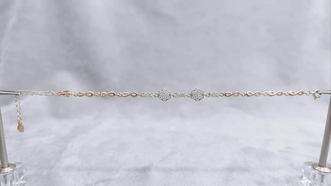 Gold Tone Station Chain Bracelet