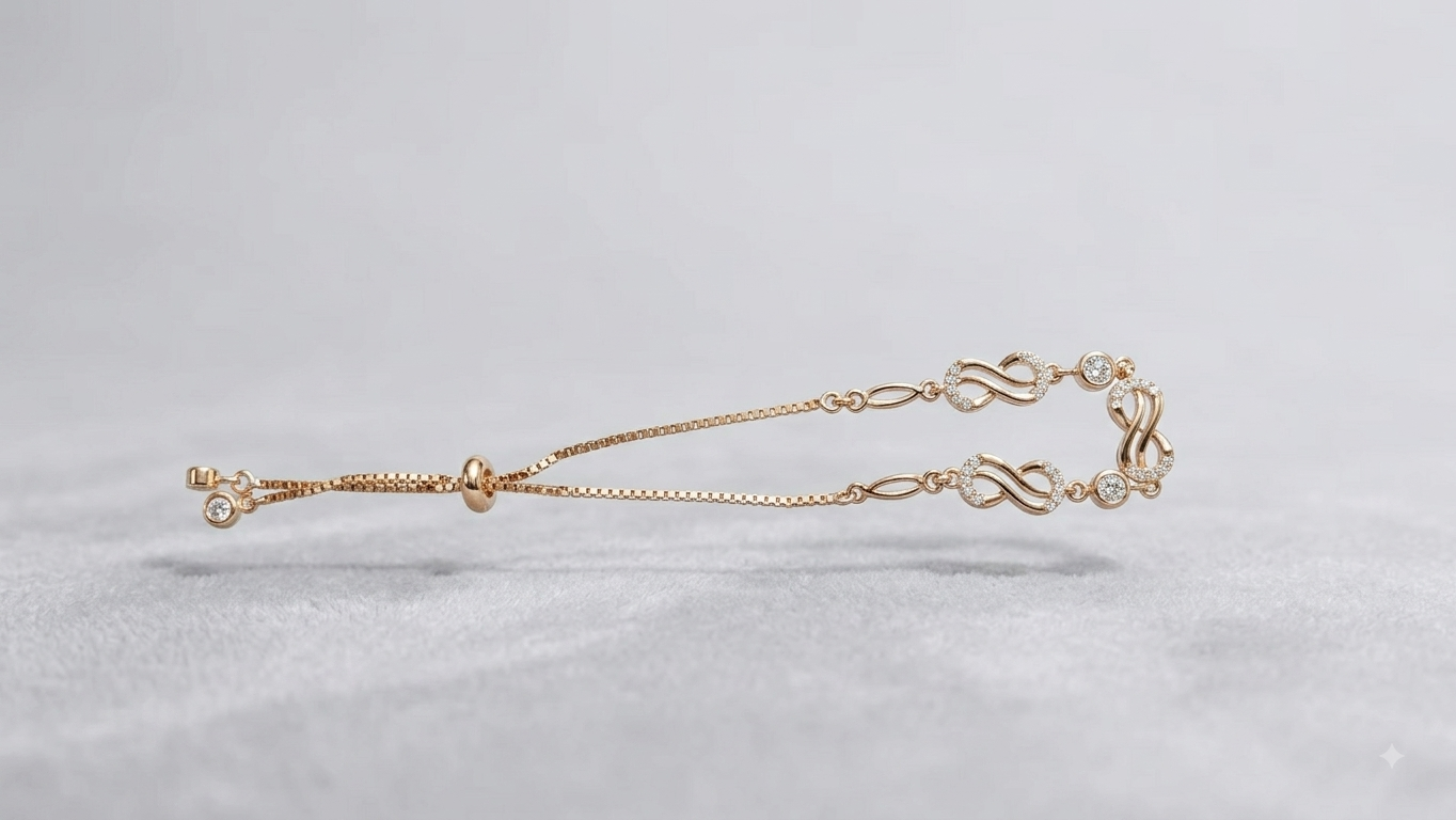 Gold Tone Infinity Bracelet