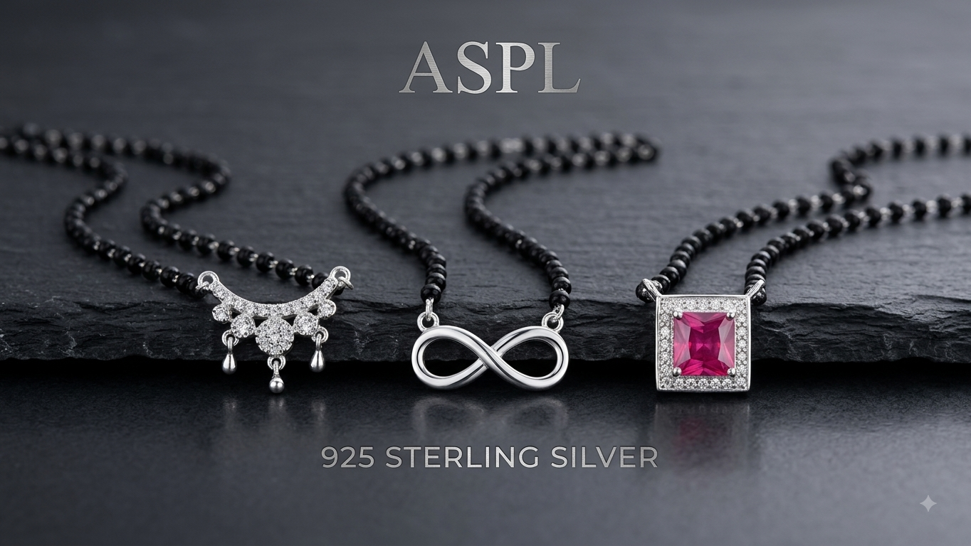 Silver Designer Mangalsutra Trio