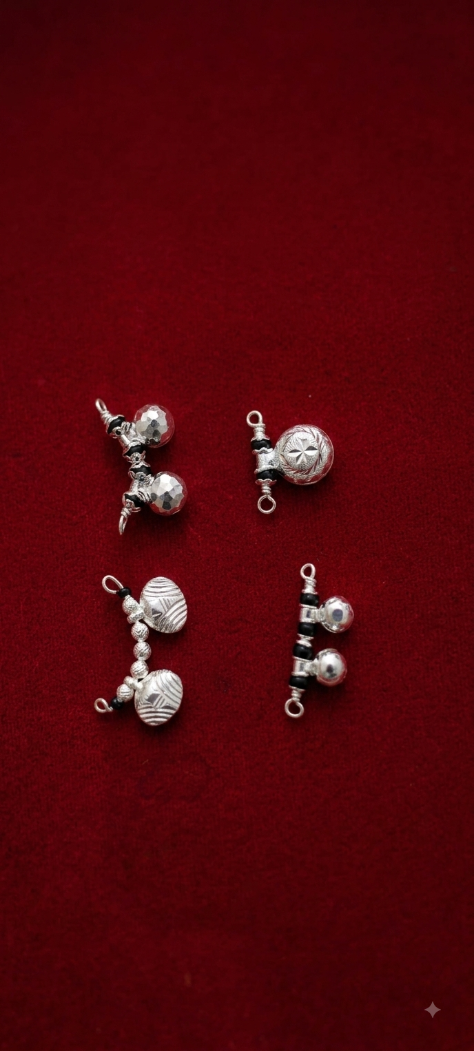 Silver Pearl Drop Stud Earrings