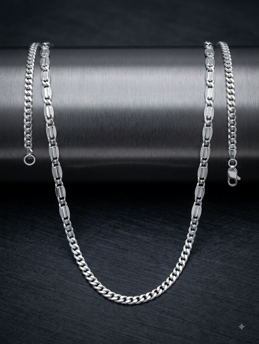 Silver Heavy Curb Chain