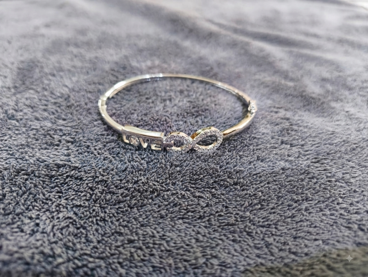 Silver Infinity Knot Bangle