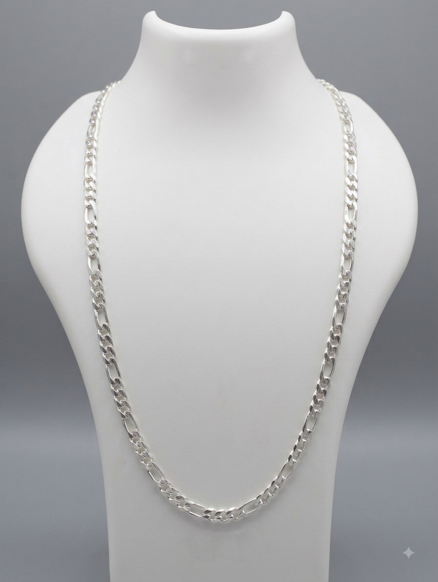 Silver Curb Chain Necklace