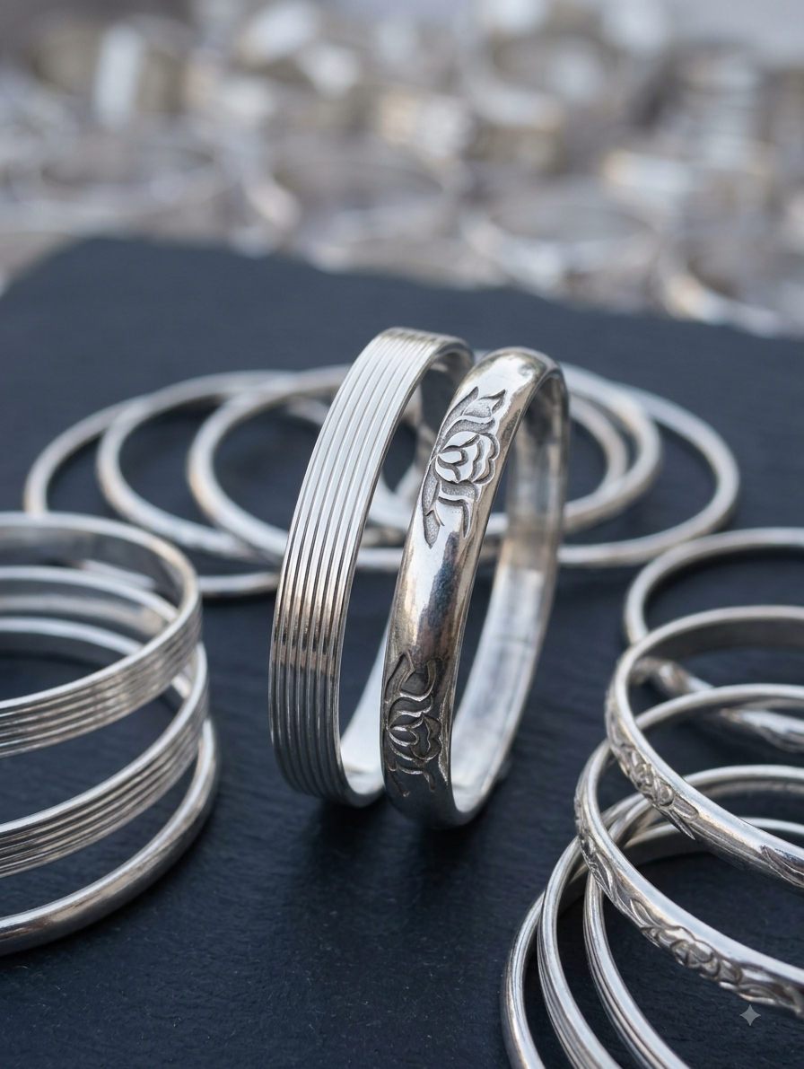 Silver Assorted Bangle Collection